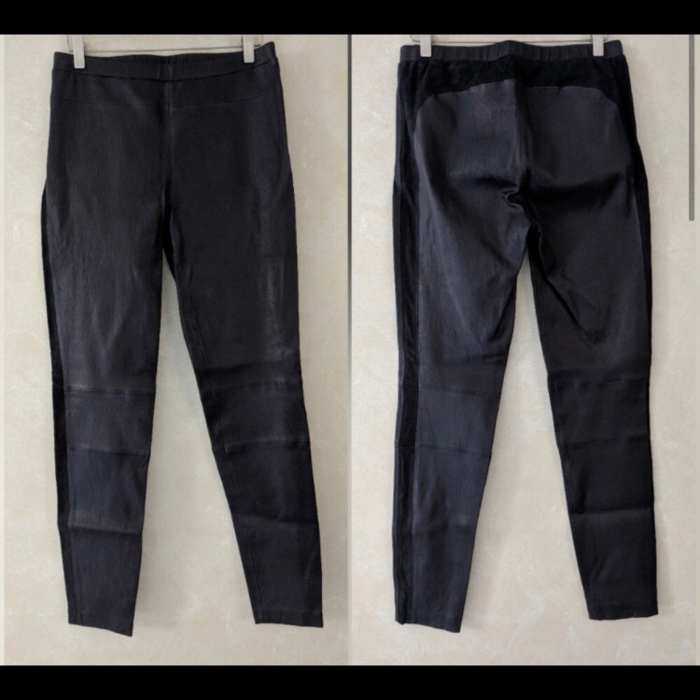 Real Leather and Suede Leggings